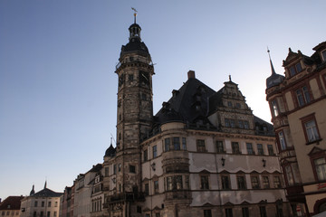 Fototapeta na wymiar Renaissance-Rathaus in Altenburg