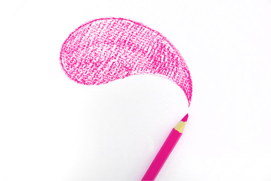 red pencil drawing a cloud balloon - Powered by Adobe