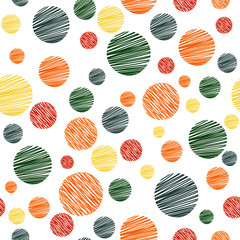 Colorful Polka dot seamless pattern background.	