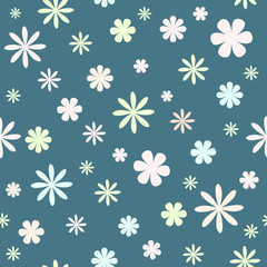 floral hand drawn seamless pattern background.
