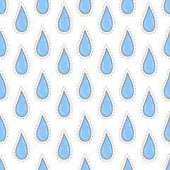 Rain drops seamless pattern. Background for print, fabric, textile, wrapping paper.