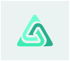A triangle logo design concept