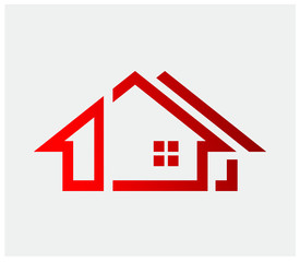 A house with number one logo design concept