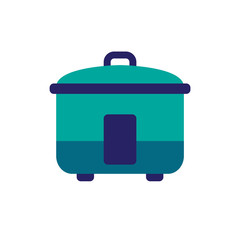 rice cooker flat icon, vector illustration