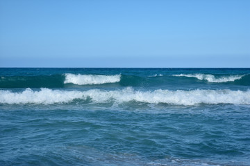 Naklejka na ściany i meble waves on the Atlantic ocean. Dominican Republic