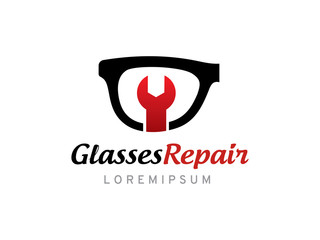 Fototapeta premium Protect glasses logo template design, icon, symbol
