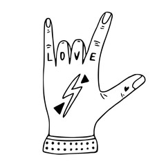 I love you. ILY sign icon.