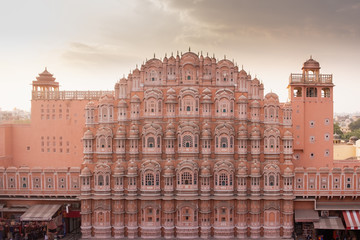 Naklejka na ściany i meble Hawa Mahal : Palace of Wind, Jaipur. Rajasthan, India