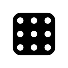 Dice outline icon. Symbol, logo illustration for mobile concept and web design.