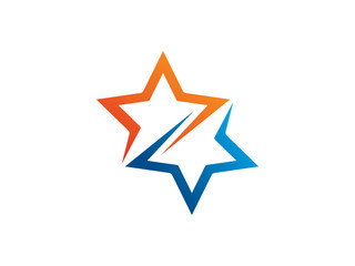 Star logo template design, icon, symbol