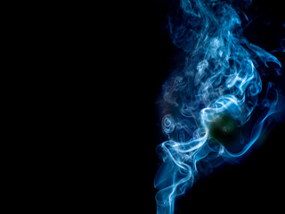 smoke texture on black background