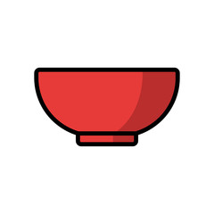 bowl - kitchen utensils - food icon vector design template