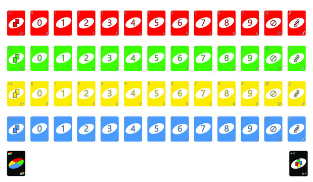  the illustration - set of the playing cards of all numbers.