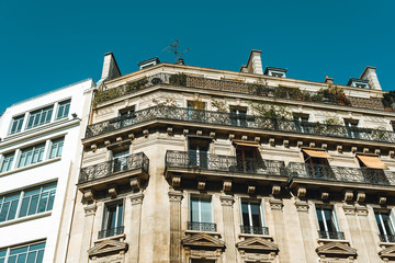 Fototapeta premium Antique building view in Paris city, France