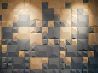 three-dimensional square tiles for interior decoration