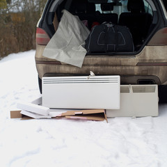 Fototapeta premium Electric heaters delivery