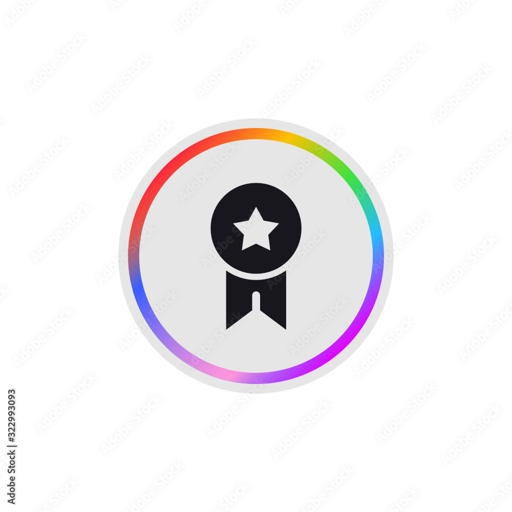 Canvas Prints Medal -  Modern App Button