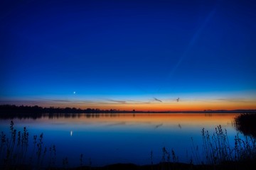 sunset over lake