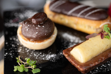 Indian style afternoon desserts tea with stand