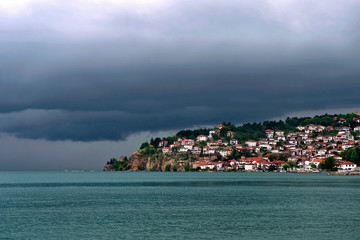Fototapeta premium Der historische Stadtkern von Ohrid am Ohridsee/ Republik Nordmazedonien