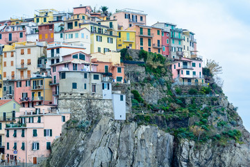 Fototapeta na wymiar City of Manarola in the Cinque Terre