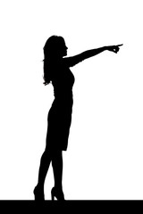 日本人女性のシルエッ