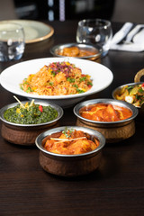 Indian food - Biryani with curries
