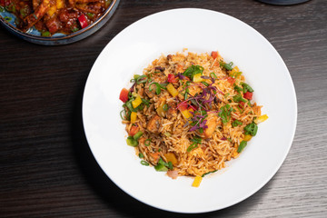 Indian Food with herbs and spices