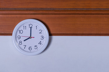 clock on a white background