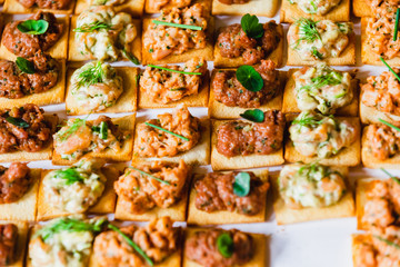 Delicious treats on a cracker