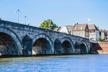 Sint Servaas bridge viewed from the Maas