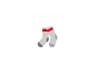 Socks vector flat icon. Isolated Christmas decoration, socks emoji illustration 