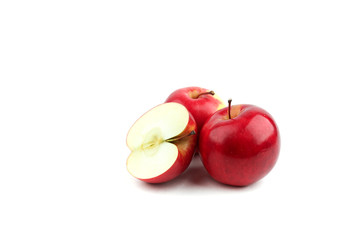 red apples isolated on white background