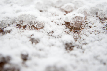 Ice cube texture background, macro water pattern frost. Crystal winter design