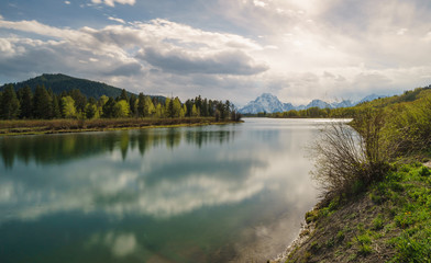 Grand Tetons from Oxbow Bend, Grand Teton National Park, Wyoming