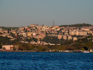 Fototapeta na wymiar Views of Istanbul from the Bosphorus Strait, Turkey 