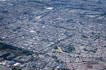 Vista aerea de la ciudad de Bogotá un día soleado, Capital de Colombia