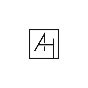 Initial letter ah or ha logo design template