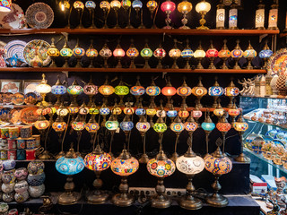 Islamic lanterns at the Istanbul Grand Bazaar, Turkey