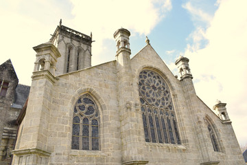 Saint Herbot chapelle du hameau de Saint Herbot qui est partagé entre les communes de Plonévez-du-Faou (principalement) et Loqueffret en Bretagne 