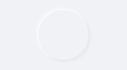 Bright white gradient buttons. Internet symbols on a background. Neumorphic effect icons. Shaped figure in trendy soft 3D style. Circle ellipse