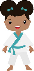 Obraz premium Karate Girl African American