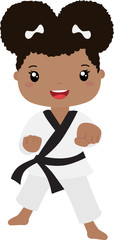 Karate Girl African American