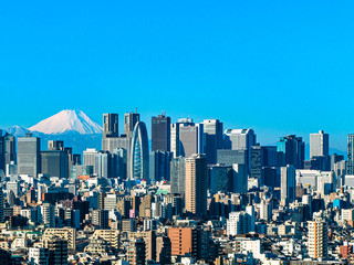 新宿と富士山