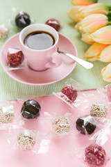 Handmade beautiful multi-colored natural diet vegetarian sweets