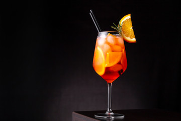 Icy Aperol spritz cocktail