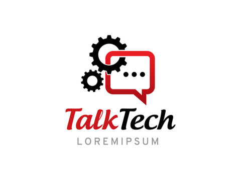 Talk tech logo template design, icon, symbol