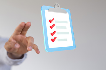 Digital checklist or todo-list displayed .