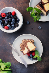 Sweet marble plumcake