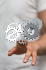 Gear With Success Concept digital.